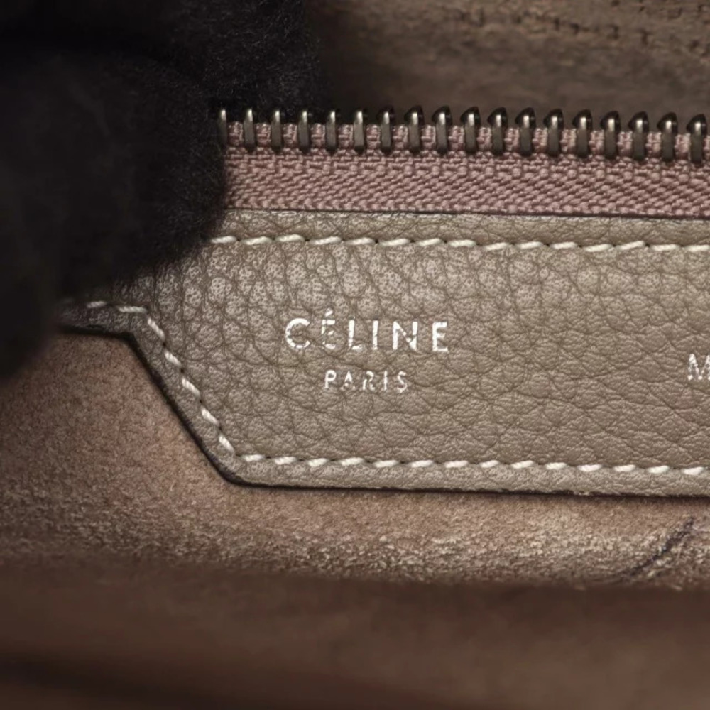 Celine Leather Greige Shopper Luggage Tote Bag - Picture 4 of 8
